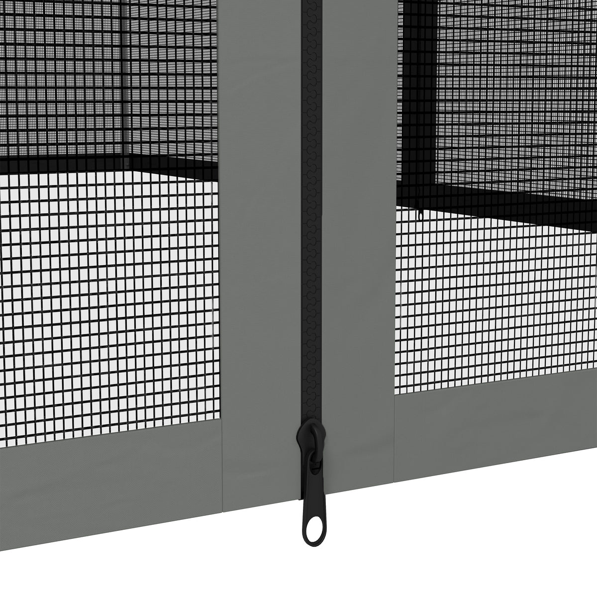 Replacement Mosquito Netting for Gazebo 10' x 12' Black Screen Walls for Canopy with Zippers, White