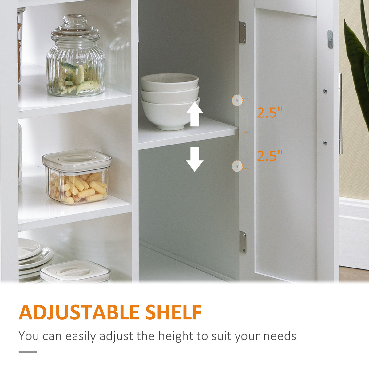 Kitchen Island, Compact Kitchen Cart on Wheels with Open Shelf & Storage Drawer for Dining Room, Kitchen, White