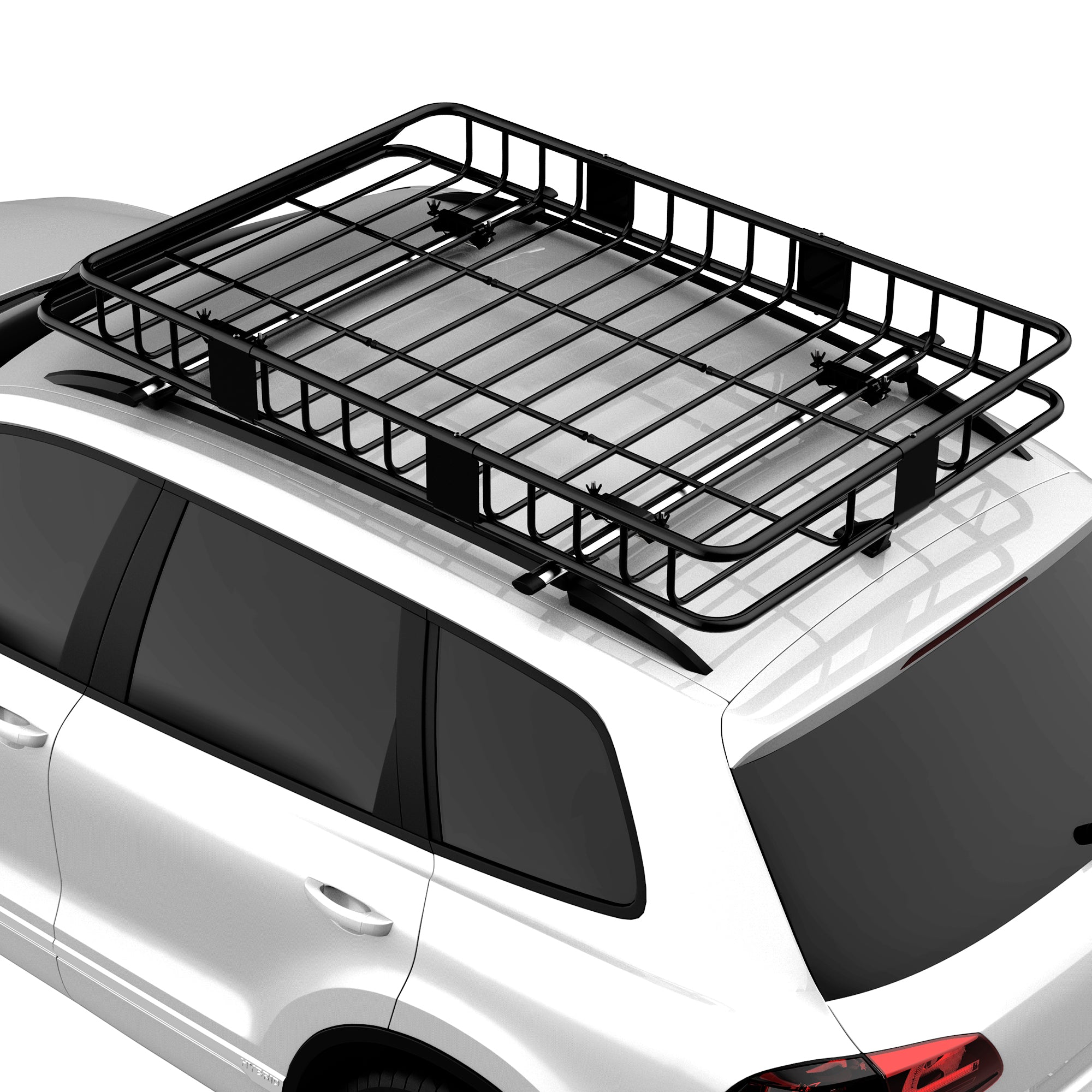 64"/43" x 39" መኪና ናይ ላዕሊ መደርደሪ፣ ናይ ርዝመት ምምዕርራይ ዝኽእል ናይ ላዕሊ መደርደሪ፣ ምስ U-bolts ዝተዳለወ ሓፈሻዊ ናይ ላዕሊ ጭነት መደርደሪ፣ 220 ፓውንድ ዝሕዝ ኣቅም
