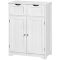 Bathroom Cabinet, Bathroom Storage Cabinet with 2 Drawers, Adjustable Shelf for Living Room, Entryway, White