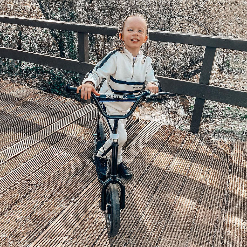 Adjustable Kids Pro Stunt Scooter Children Street Bike Bicycle Ride On with 12” Tire (Blue)