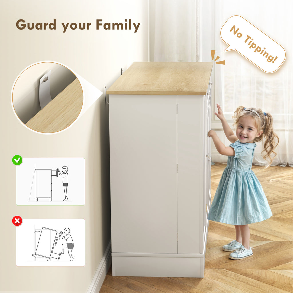 Modern Sideboard Cabinet, 41" Kitchen Buffet Cabinet with Drawer, Adjustable Shelf, 3 Doors for Dining Room, Grey