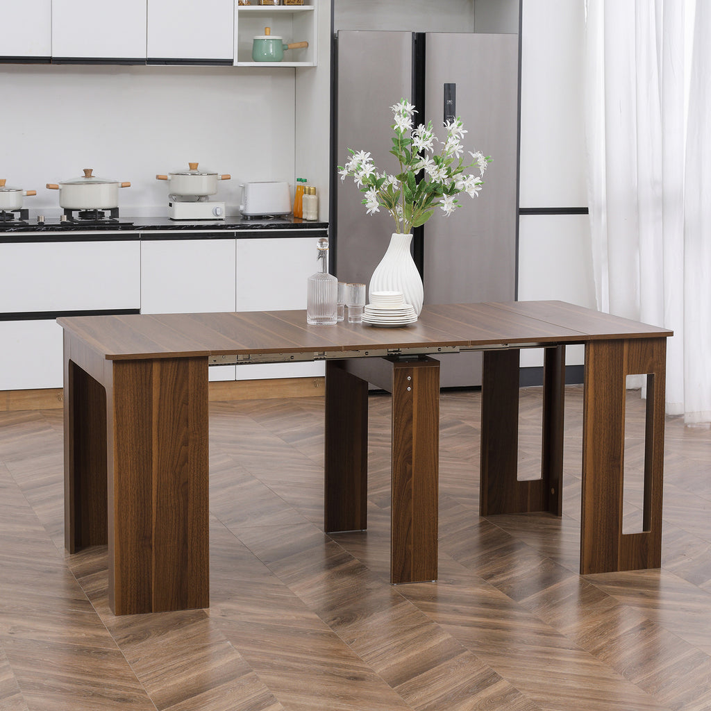 Foldable Dining Table, Extendable Kitchen Table for Small Spaces, Seats up to 6 People