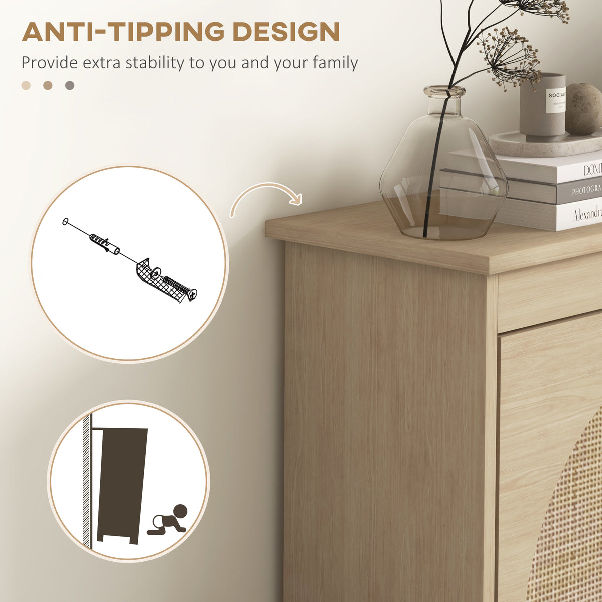 ናይ መእተዊ ቤት ጫማ ካቢኔት፣ ምስ 4 ዝምለሱ መሳልብን ዝተቐየሩ መደርደሪታትን ን20 ጥንዲ ጫማ ዝኽእል ጫማ መዓረግ ካቢኔት፣ ኦክ