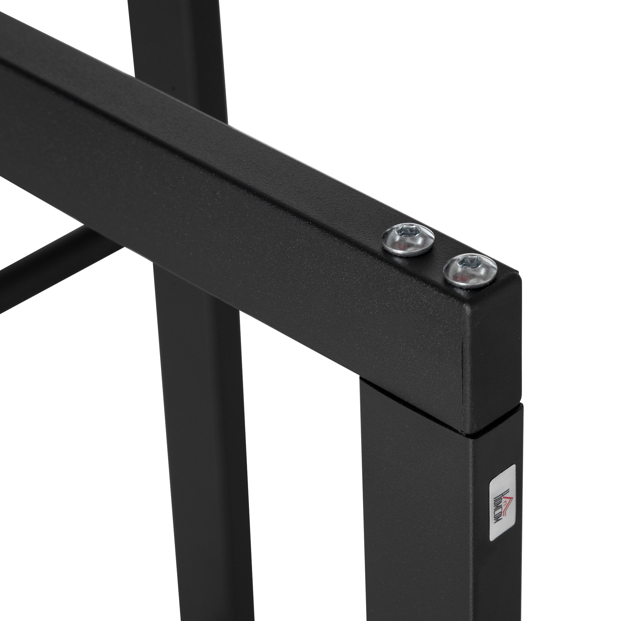 23.6" x 9.8" x 59.1" Firewood Rack Outdoor, Log Holder Fireplace Storage Rack with Handles and 220 lbs. Weight Capacity, Black