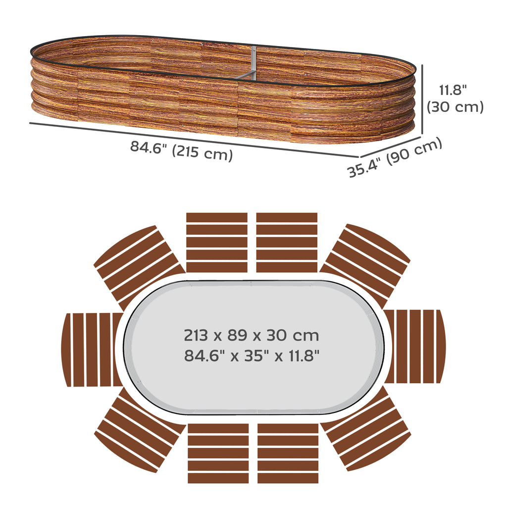 7' x 3' x 1' ዓቢ ደገ ኣታኽልቲ ሳጹን፣ ብጋልቫናይዝ ዝተሰርሐ ልዕል ዝበለ ኣታኽልቲ ዓራት ምስ ብረት ኣታኽልቲ ዕንጨይቲ፣ ቡናዊ