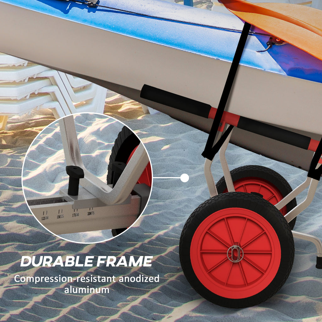 Soozier Kayak Cart Dolly Kayak Cart with Adjustable Width Green