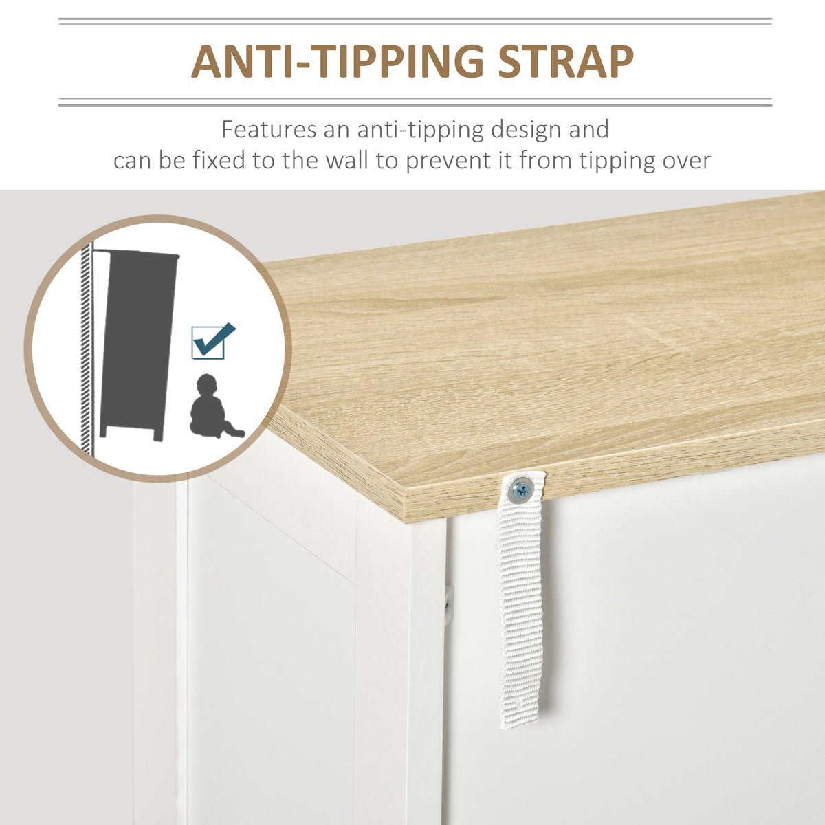 Storage Cabinet with Doors, Cupboard Organization with 2 Adjustable Shelves, Storage Solution for Living Room, Bathroom