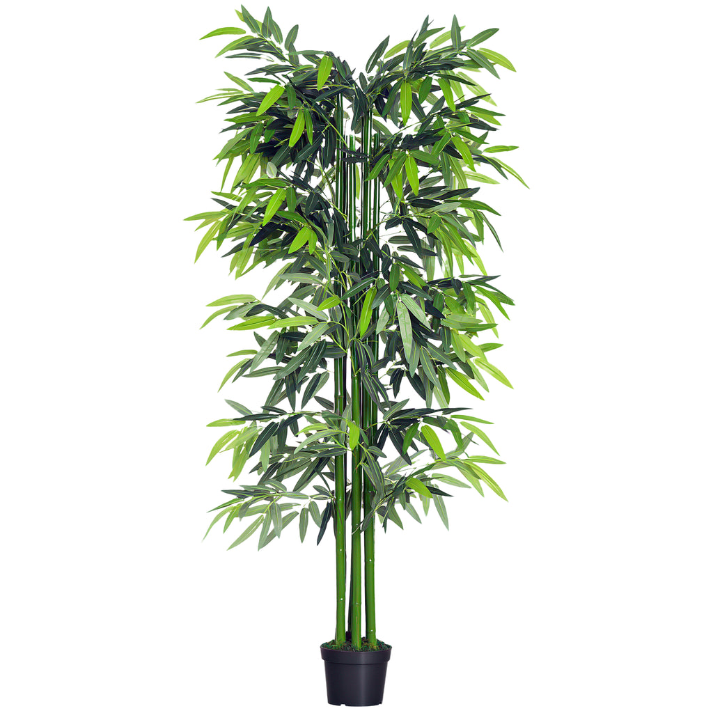 6FT Artificial Bamboo Tree Fake Decorative Plant with Nursery Pot for Indoor Décor