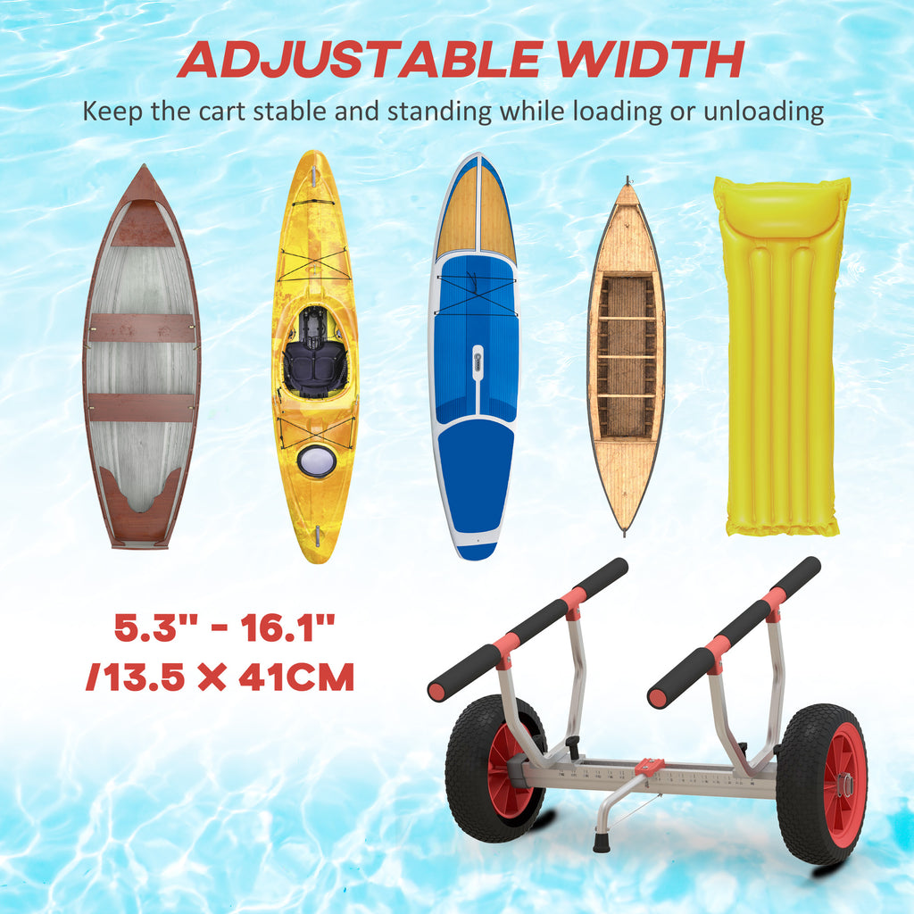 Soozier Kayak Cart Dolly Kayak Cart with Adjustable Width Green