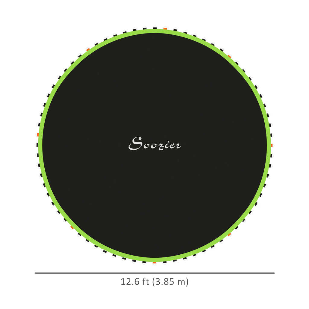 Soozier Trampoline Replacement Mat, Fits 14' Trampoline w/ 80 V-Hooks & 5.5" Springs (Spring & Frame not Included), Black