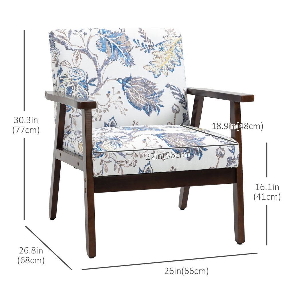 Modern Accent Chairs with Cushioned Seat, Upholstered Linen-Feel Armchair for Bedroom, Living Room, Multicolored
