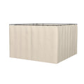 መጋረጃታት ጋዜቦ፣ 10' x 12' ምትክ ናይ ብሕቲ መጋረጃ፣ 4-ፓነላት ጎናዊ መከላኸሊ ምስ ሆክስ/ሲ-ሪንግ፣ ቢጅ