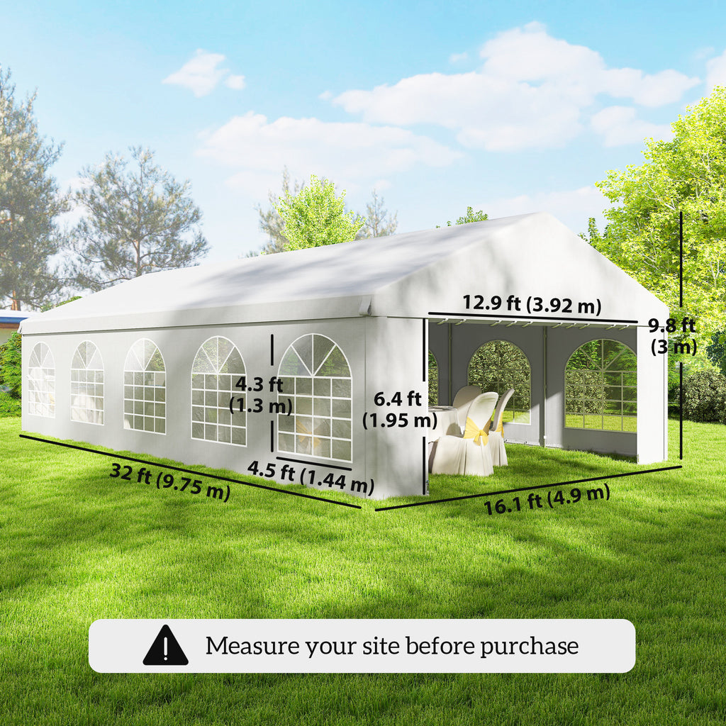 20'x33' Heavy Duty Large Party Tent & Carport with Removable Sidewalls, Portable Garage Canopy Tent, Grey