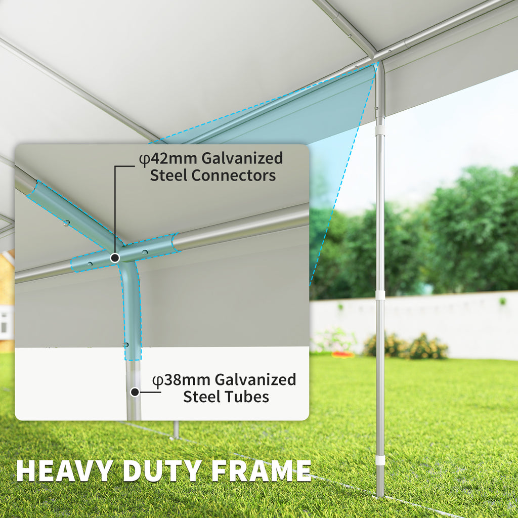 20'x33' Heavy Duty Large Party Tent & Carport with Removable Sidewalls, Portable Garage Canopy Tent, Grey