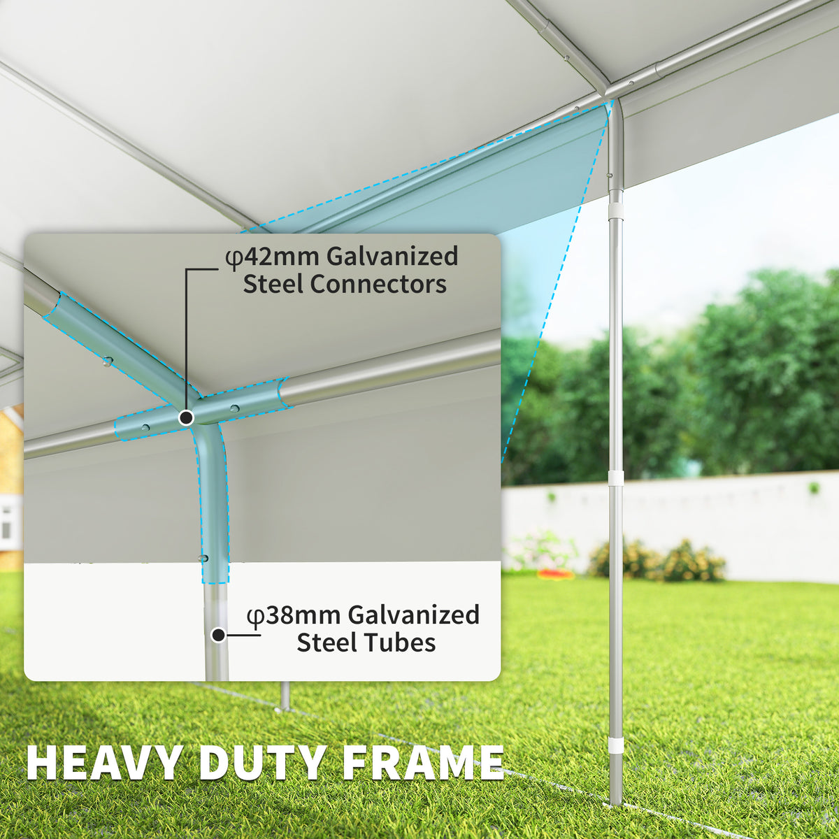 20'x33' Heavy Duty Large Party Tent & Carport with Removable Sidewalls, Portable Garage Canopy Tent, Grey