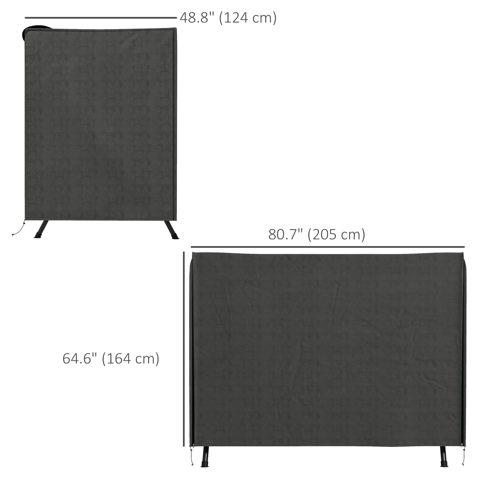 3-Seater Patio Swing Cover, Outdoor Garden Furniture Protection Hammock Glider Cover, 81" x 49" x 65", Dark Green