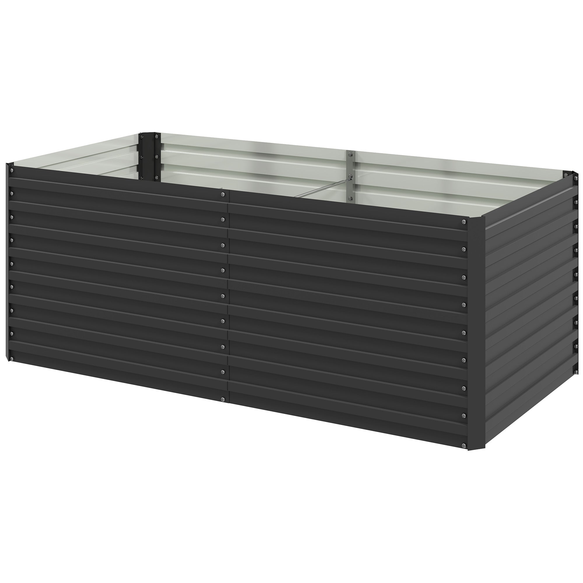 5' x 3' x 2' ዝዓቢ ልዕል ዝበለ ኣታኽልቲ ዓራት፣ ንዕምባባታት፣ ቅመማትን ኣሕምልትን ንምብቃል ዝጠቅም ጋልቫናይዝድ ዝተገብረ ኣታኽልቲ ሳጹን፣ ጸሊም ግራጫ