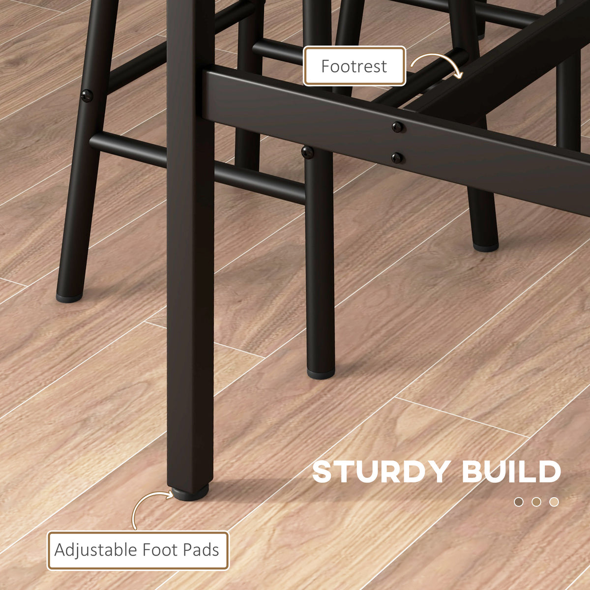3-Piece Counter Height Bar Table and Chairs, Dining Table and Chairs Set for 2, Pub Table and Chairs