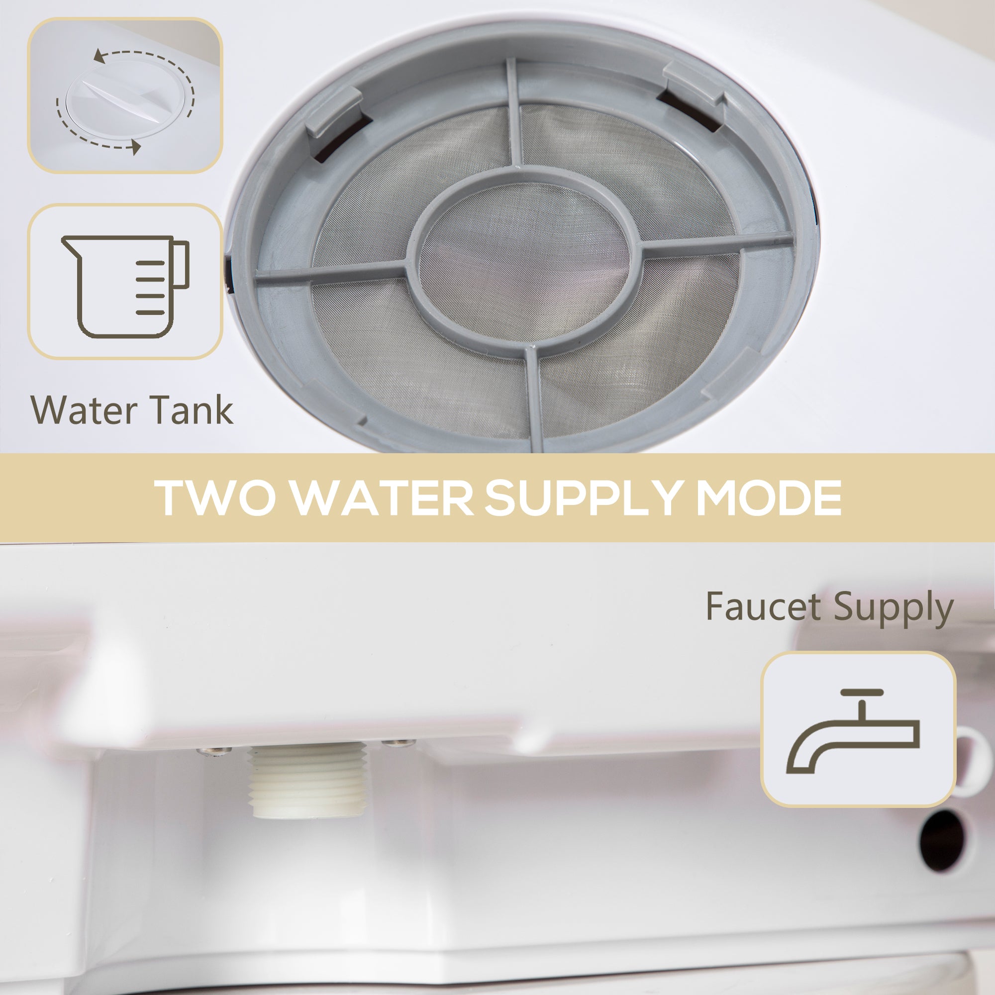 Portable Dishwasher, Counter Dishwasher with 4 Place Settings, 5 Washing Programs, Air-Dry Function, 6L Water Tank