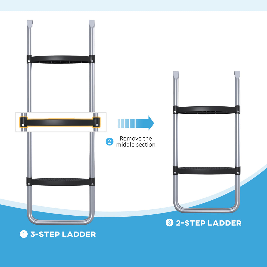 ሶዚየር ትራምፖሊን መዋእሲ ብረት፣ 2/3 መዓርጋት ደገ ትራምፖሊን መለዋወጢ፣ 43 ኢንች ንውሓት
