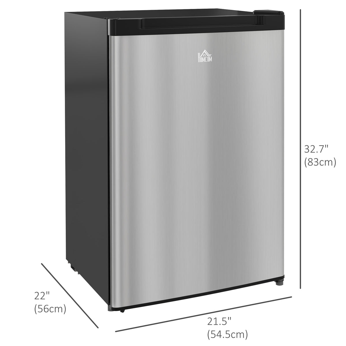 Upright Freezer, 3 Cu.Ft Mini Freezer with Reversible Single Door, Adjustable Thermostat for Home, Dorm, Silver