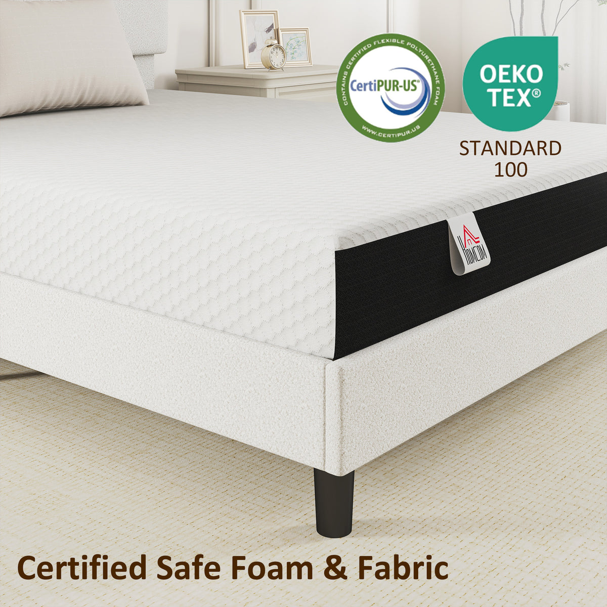 King Mattress 8 Inch Memory Foam Mattress in a Box, Pressure Relief & Lumbar Support, CertiPUR-US Certified, Medium Firm