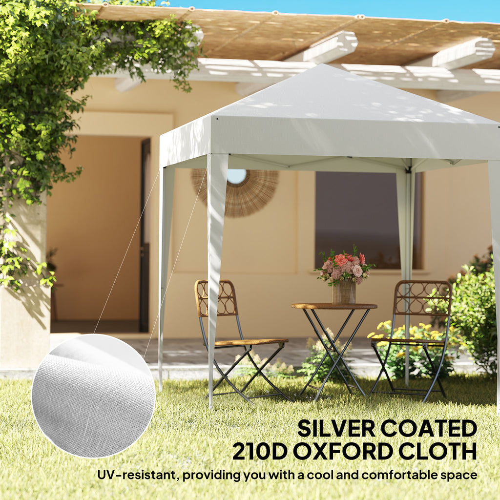 6.6'x6.6' Pop Up Canopy Tent with Sidewalls, Instant Sun Shelter Camping Gazebo with Carry Bag, Grey
