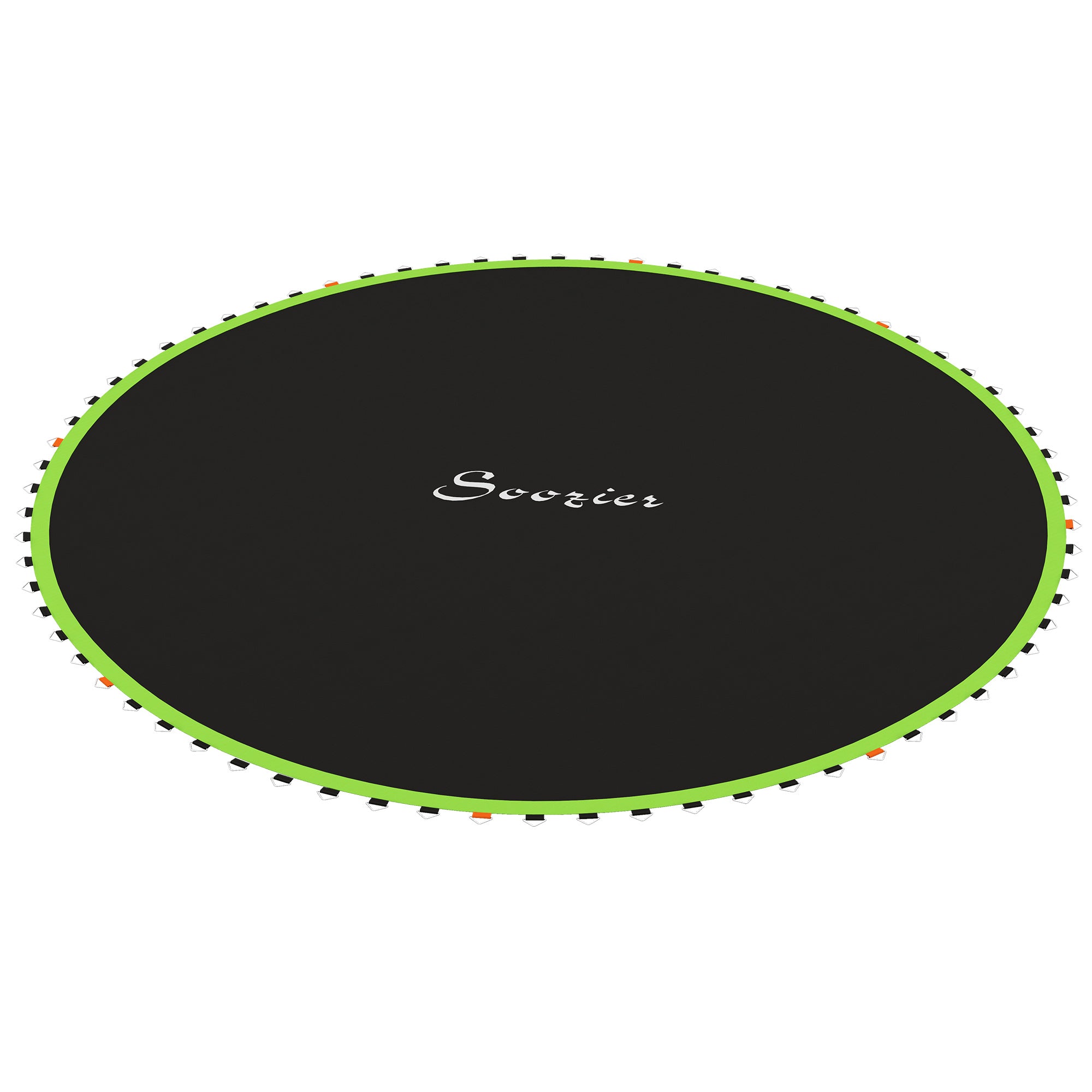 Soozier Trampoline Replacement Mat, Fits 14' Trampoline w/ 80 V-Hooks & 5.5" Springs (Spring & Frame not Included), Black