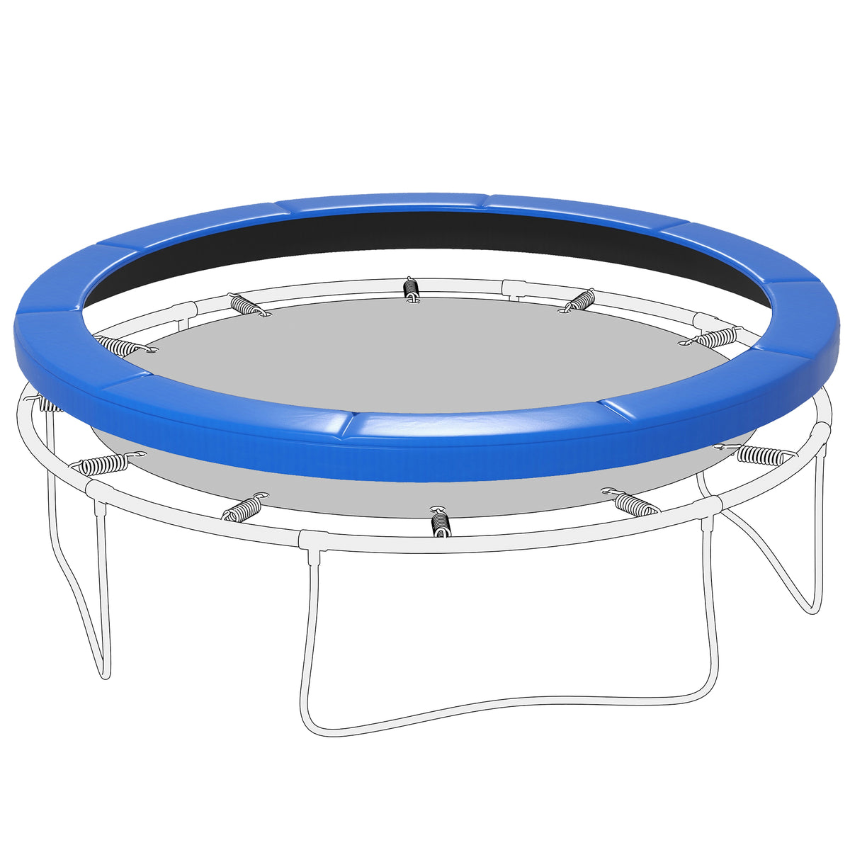 Soozier 12FT Trampoline Spring Cover, Trampoline Pad Replacement, Waterproof and Tear-Resistant, Blue