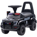 Aosom Kids Ride On Sliding Car with Hidden Under Seat Storage, Foot-to-Floor Design, Black