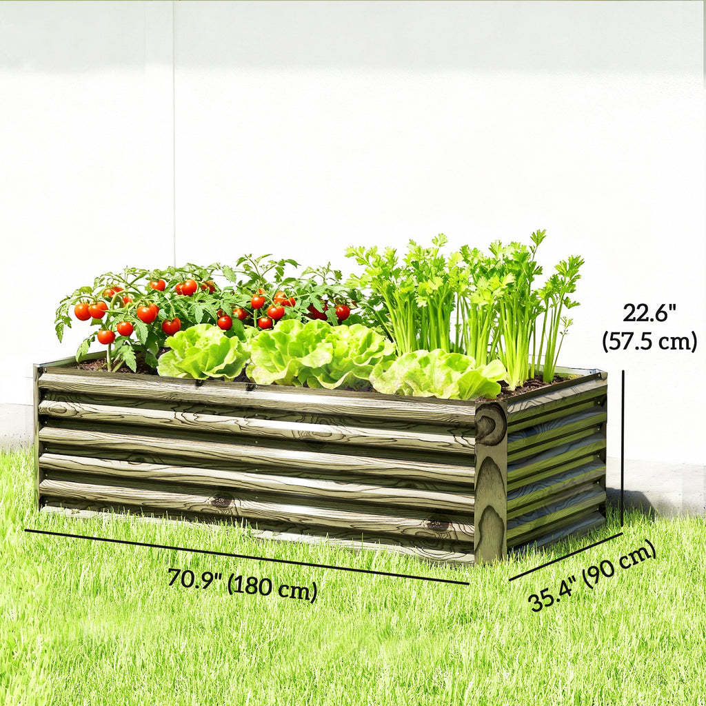 6' x 3' x 2' ዝዓቢ ልዕል ዝበለ ኣታኽልቲ ዓራት፣ ንኣታኽልቲ፣ ቅመማትን ኣሕምልትን ንምብቃል ዝጠቅም ዝተለበጠ ሳጹን ኣታኽልቲ፣ ቀሊል ዕጨይሽ መልክዕ