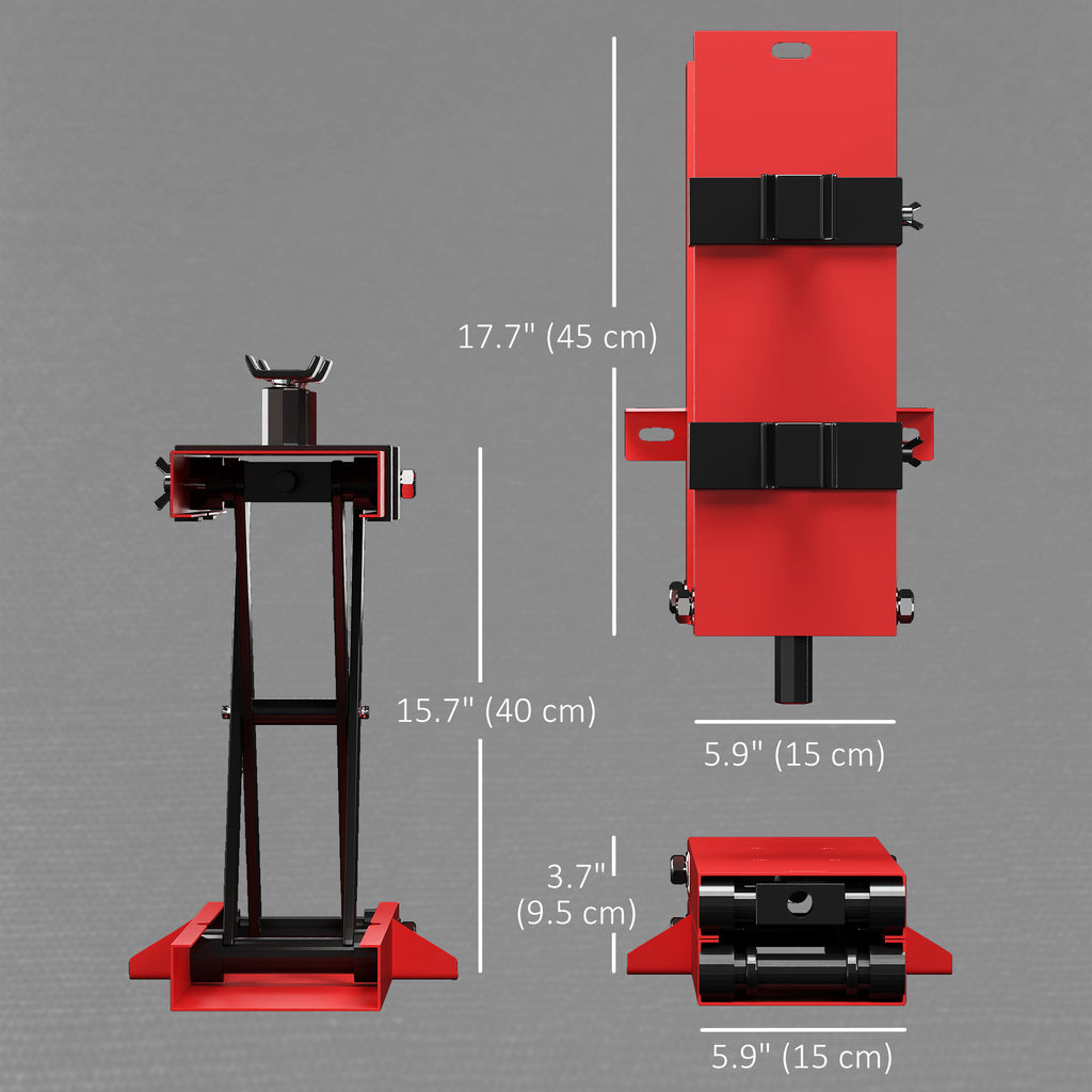 Motorcycle Scissor Lift Jack, 1100 lbs ATV Dirt Bike Stand, 3.7-15.7" Adjustable Height, Red