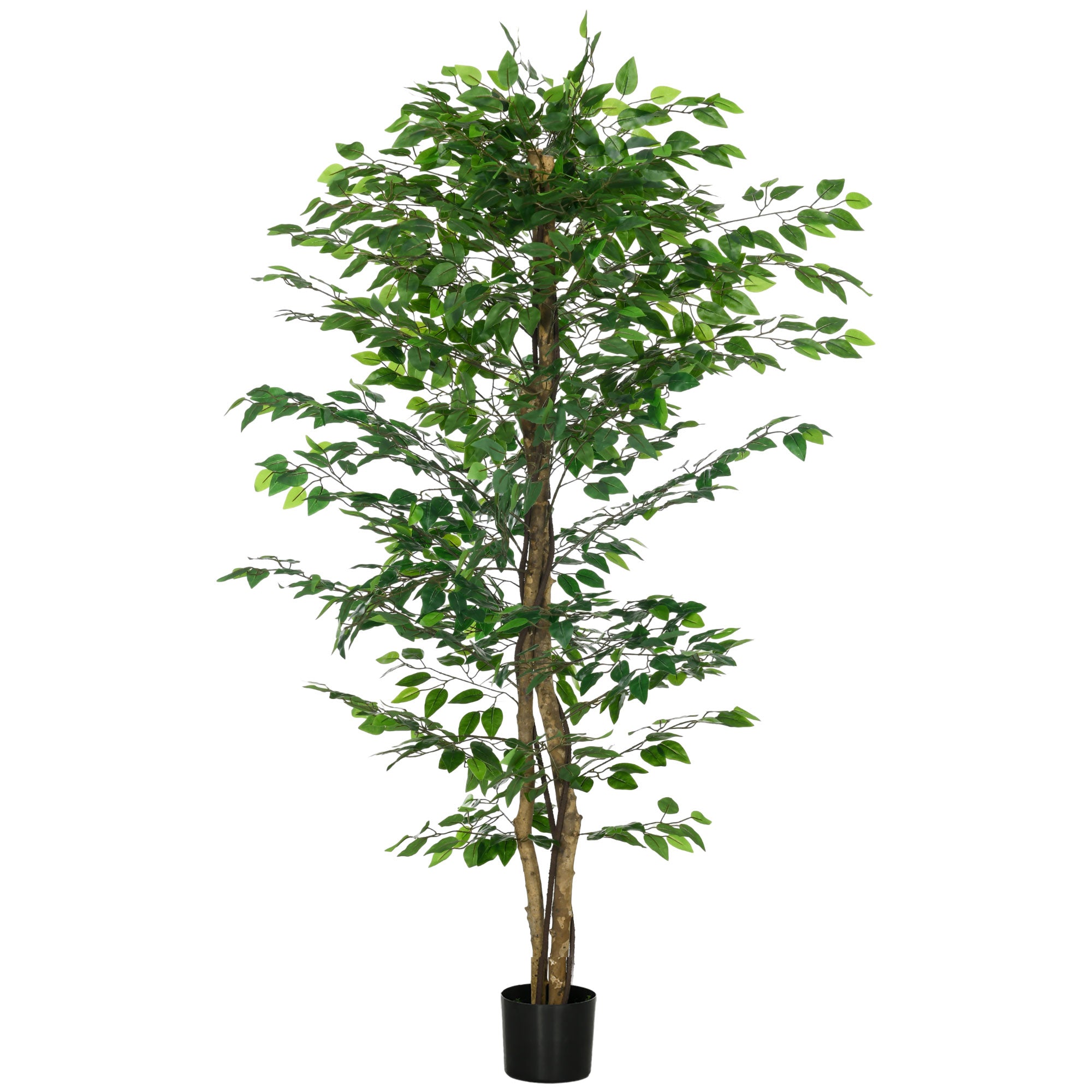 6ft Artificial Trees Ficus, Indoor Fake Plant with Pot, for Home Decor