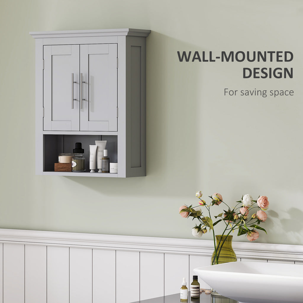 Bathroom Wall Cabinet, Medicine Cabinet, Toilet Storage Cabinet with Shelf for Living Room and Entryway, White
