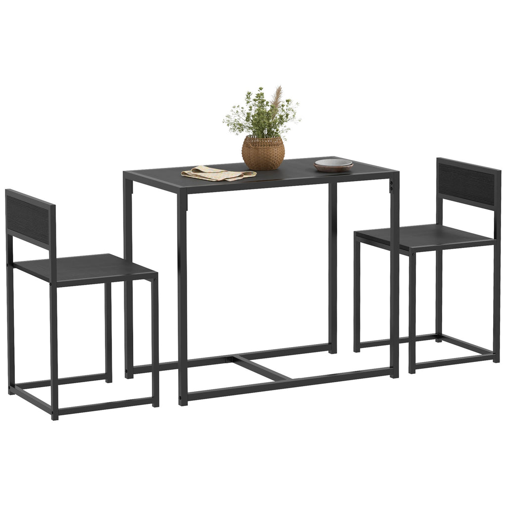 Dining Table Set, Industrial Dining Set for 2, Kitchen Table and Chairs for Small Space, Dining Room Table with Chairs