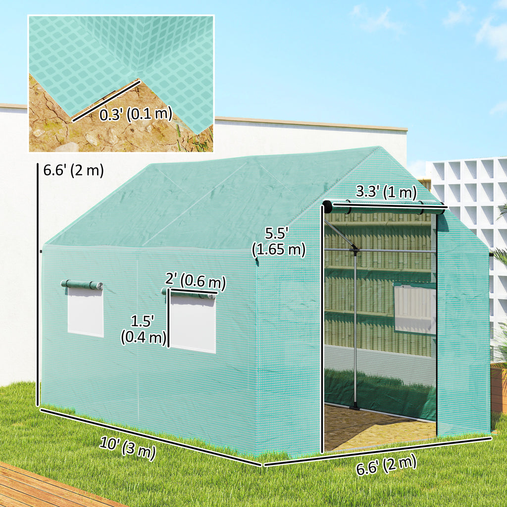 6.6' x 10' x 6.6' በርን መሬት መስኮታትን ዘለዎ ዝኣቱ ዓይነት ትራንስፖርት ዝከላኸል ሓረስታዊ ቤት፣ ኣረንጓዴ