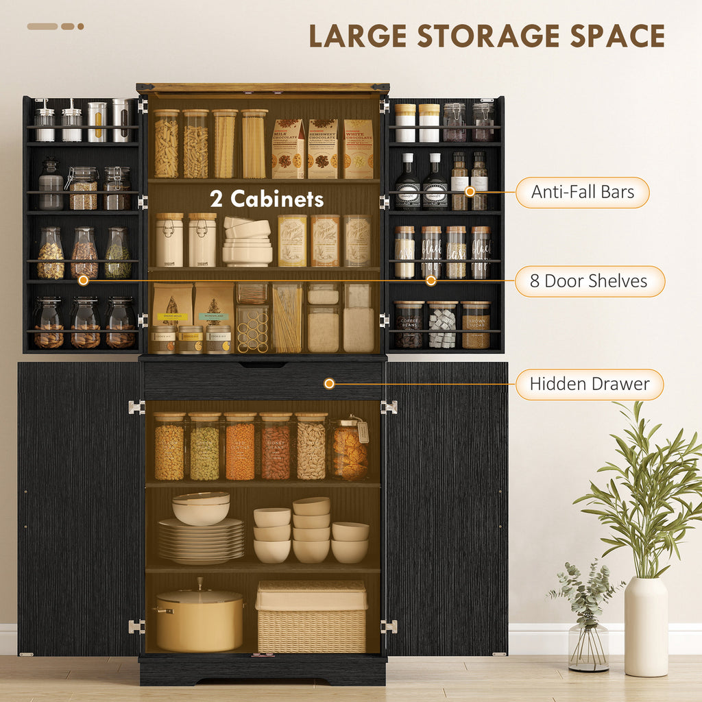 72" ክብደት ናይ ክሽን መደርደሪ ካቢኔት፣ ናይ ሓገር ቤት መደርደሪ ካቢኔት ምስ 4 ማዕጾታት፣ መሳልብ፣ 8 ናይ ማዕጾ መደርደሪታትን ተስተካከሊ መደርደሪን፣ ግራጫ