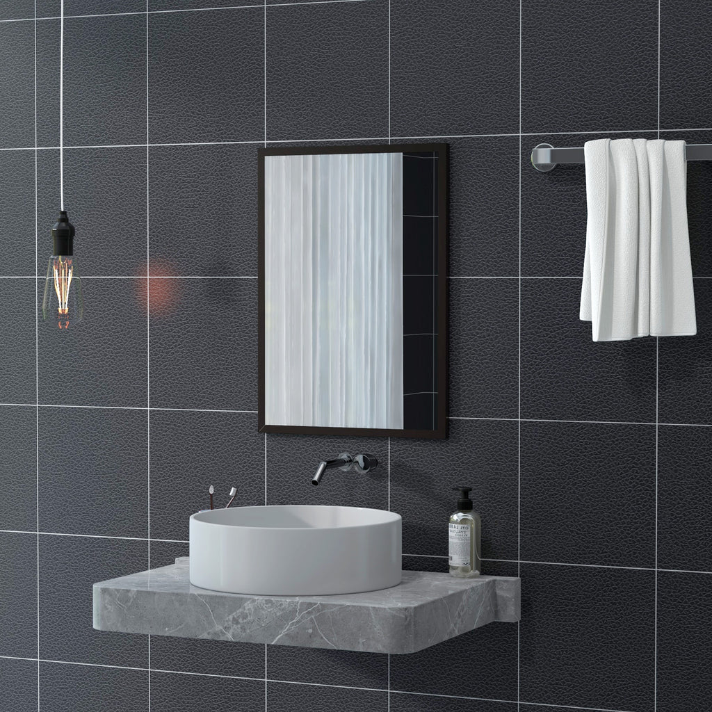 20" x 28" Bathroom Mirror for Wall, Rectangular Mirror for Living Room, Bedroom, Entryway, White