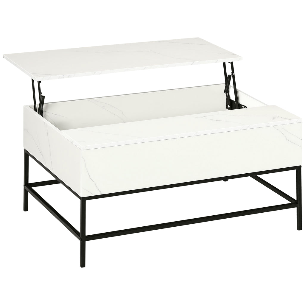 Lift Top Coffee Table with Hidden Storage Compartment Lift Tabletop Center Table for Living Room, Grey