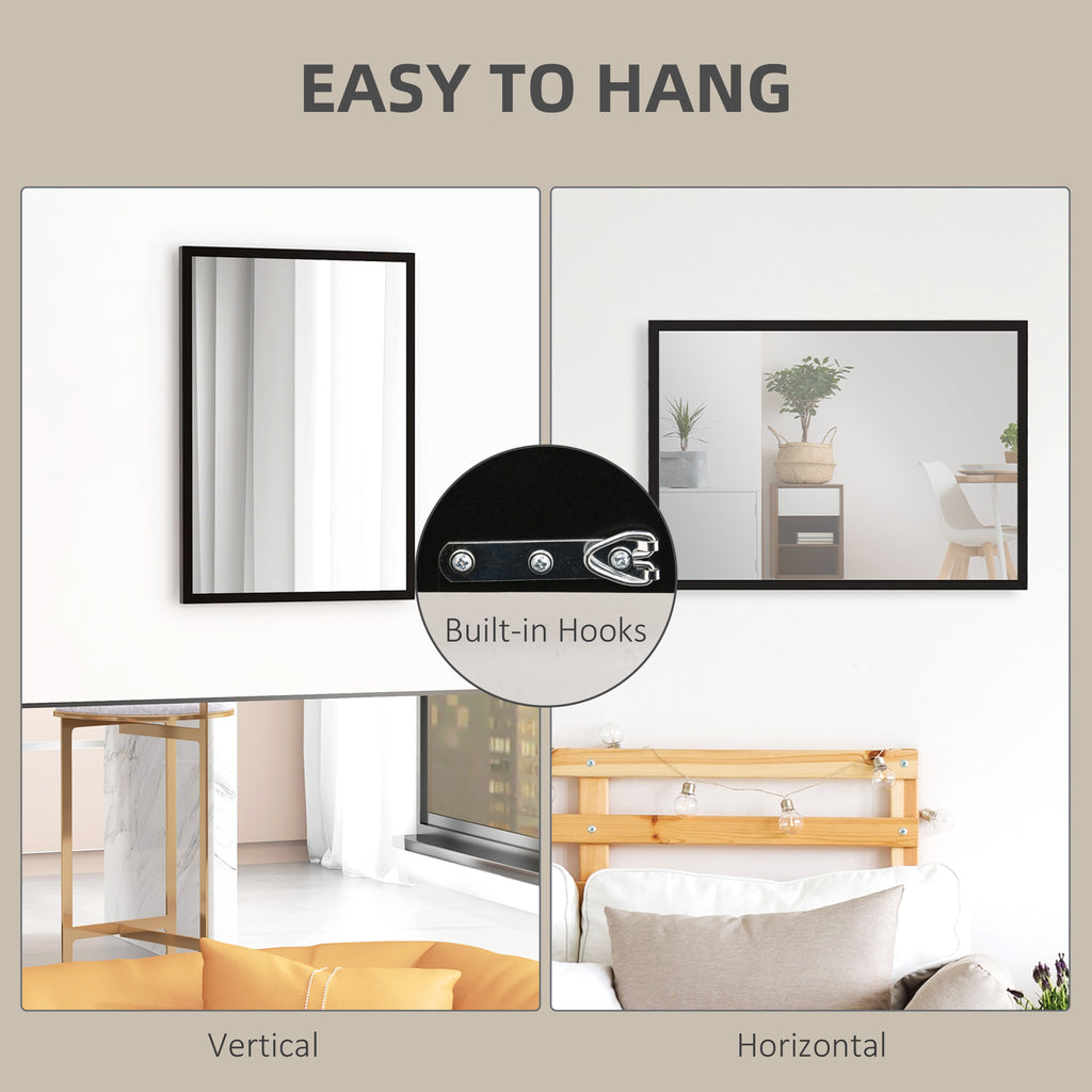 20" x 28" Bathroom Mirror for Wall, Rectangular Mirror for Living Room, Bedroom, Entryway, White