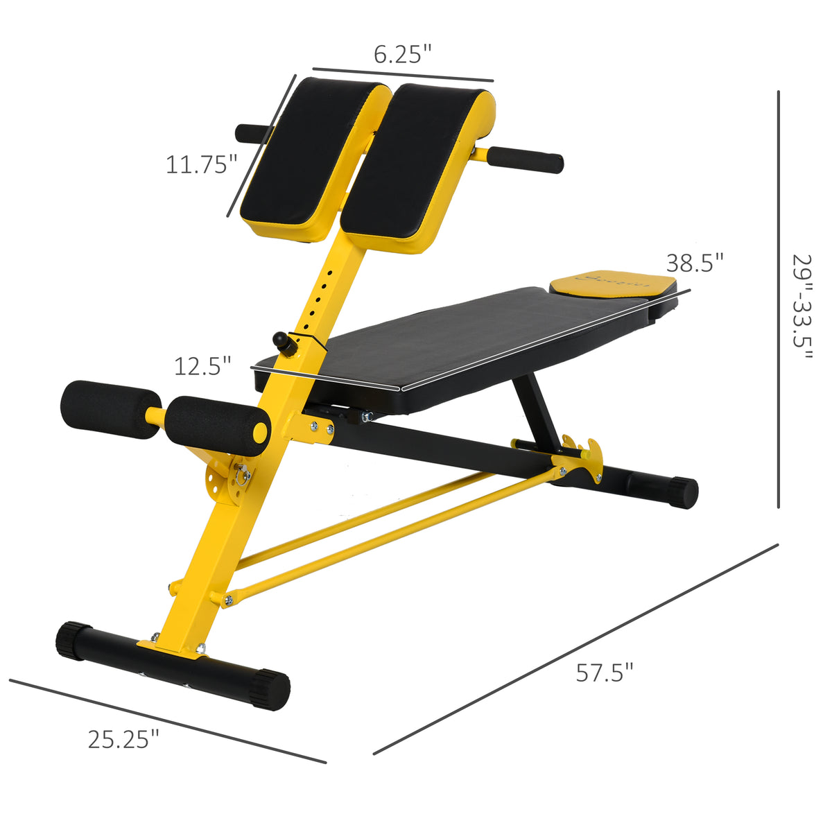Soozier Adjustable Weight Bench Roman Chair Exercise Training Multi-Functional Hyper Extension Bench Dumbbell Bench Ab Sit up Decline Flat Black and Red