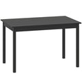47" x 30" Dining Table, Farmhouse Dining Room Table with Pine Wood Frame, Space Saving Kitchen Table, Black
