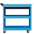 Tool Cart on Wheels, Utility Cart with Wheels, Ball Bearing Drawer, Storage Trays for Garage, Warehouse, Workshop, Blue