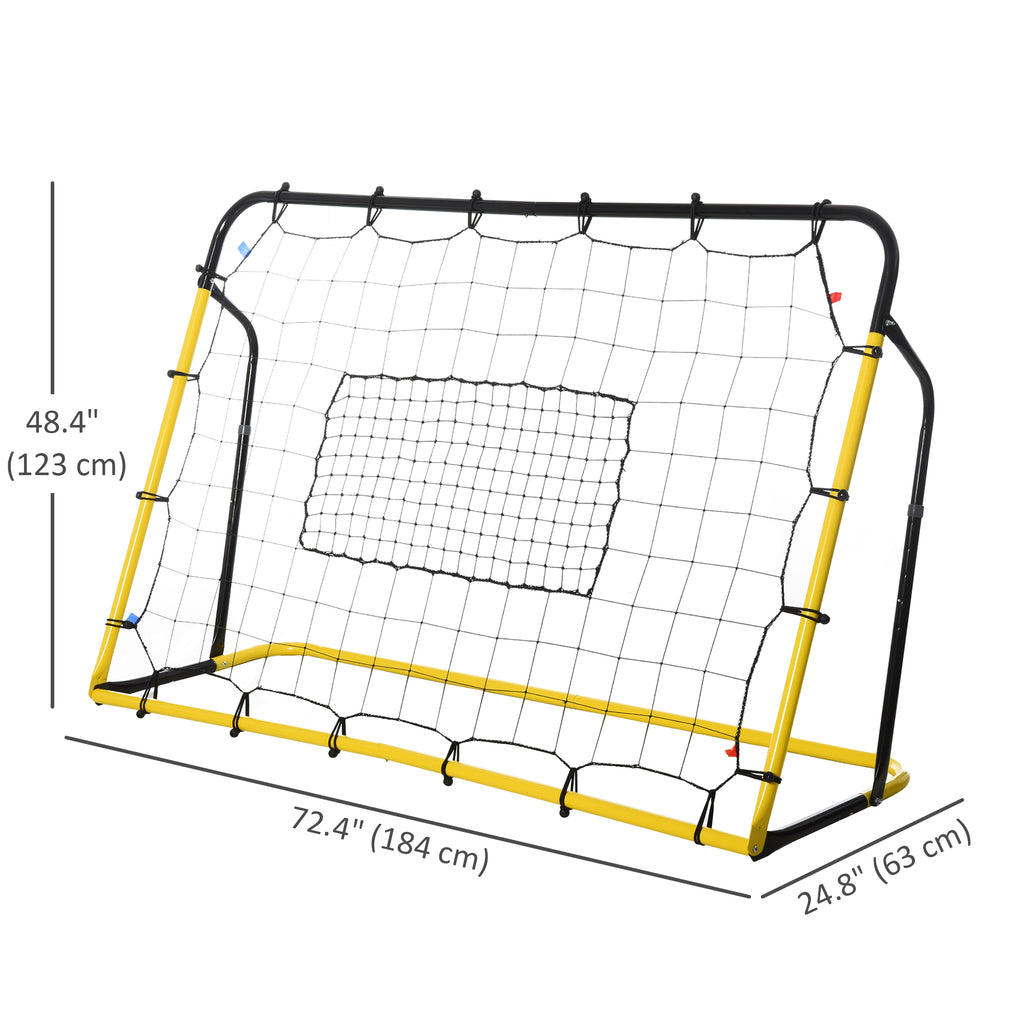 Soozier 6' x 4' Soccer Rebounder, Soccer Goal with 5 Angle Adjustable