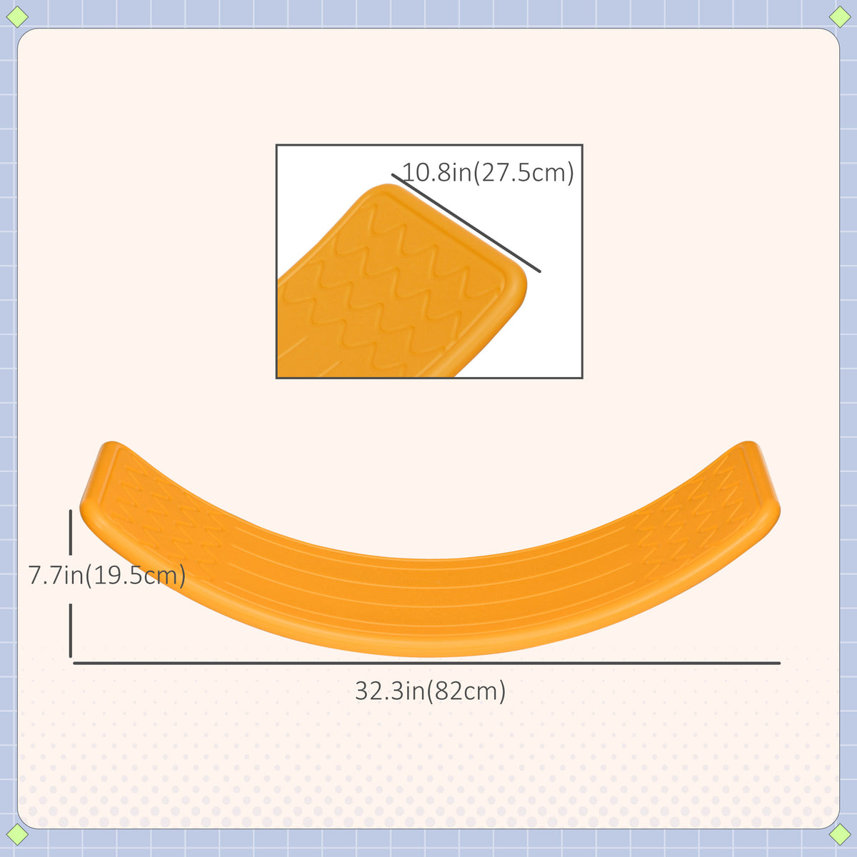 ቃባ 32.3" ሚዛን ቦርድ፣ ንህጻናት ዝውዝው ቦርድ፣ ኩርቪ ሮከር ቦርድ፣ ቅድመ-ትምህርቲ ሞንቴሶሪ ዋልዶርፍ መጻወቲታት፣ ቢጫ