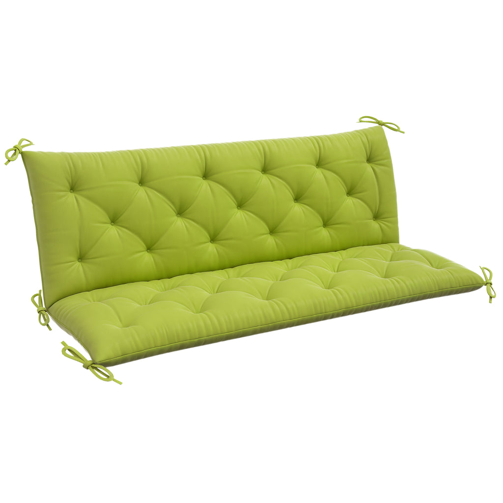 3-Seater Outdoor Bench Swing Chair Replacement Cushions for Patio Garden, Light Blue