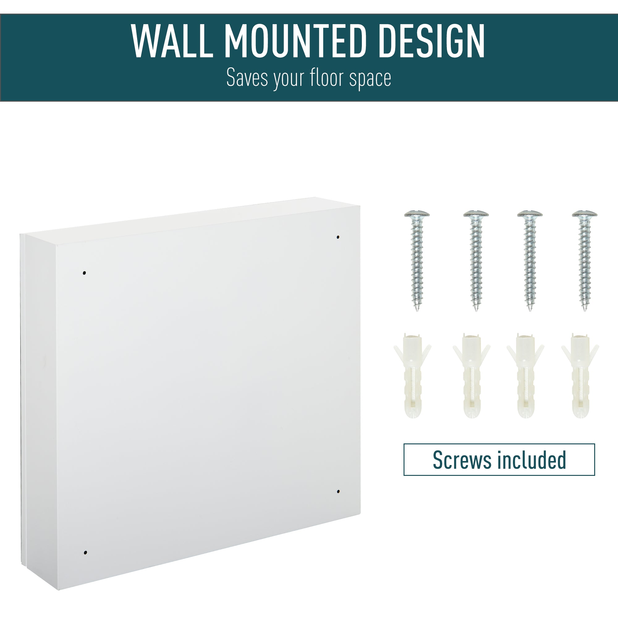 Wall Mounted Mirror Cabinet, Bathroom Medicine Cabinet with Mirror, 2 Doors and 3-tier Shelving, White