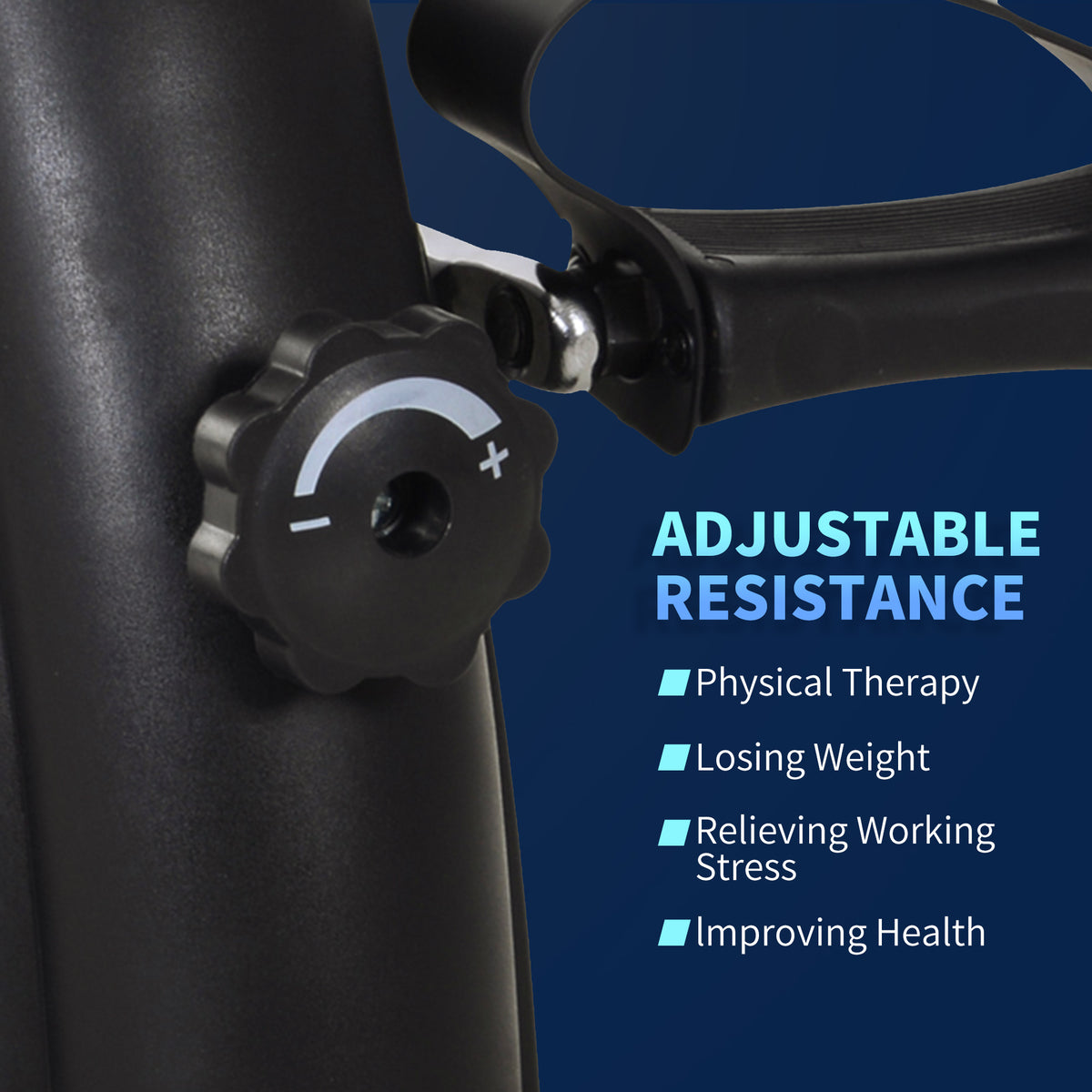 Soozier Portable Mini Pedal Exercise Bike Indoor Cycle Fitness Arm Leg w/ LCD Display, Black