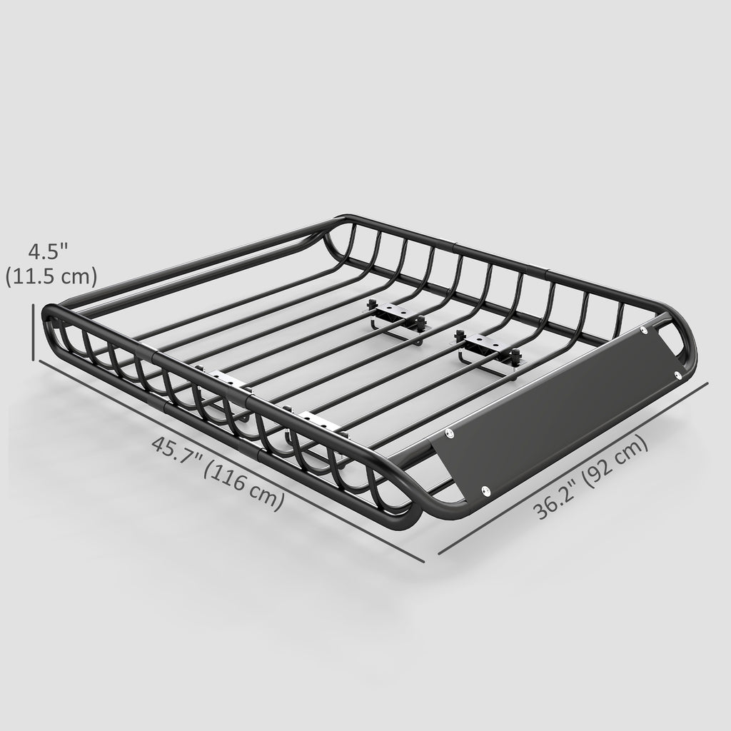 Soozier Roof Rack Cargo Carrier Basket, 150LBS Heavy Duty Roof Basket, 46" x 36" x 4.5" Rooftop Cargo Carrier for SUV, Truck